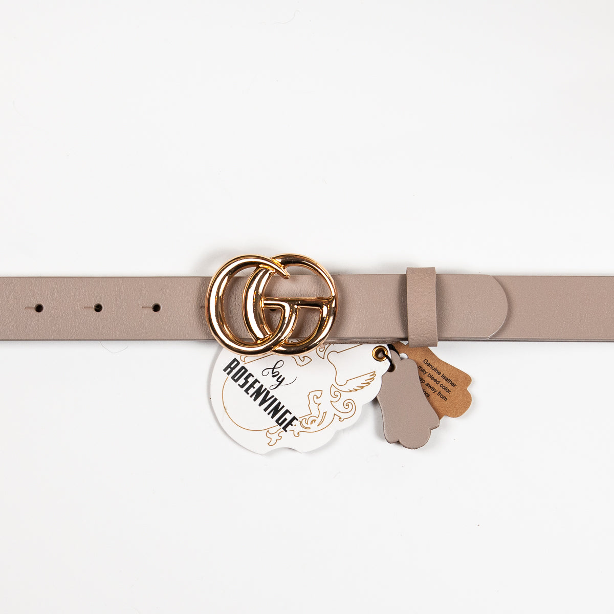 893305 Belte (6 stk) Skinnbelte med GC-spenne - beige