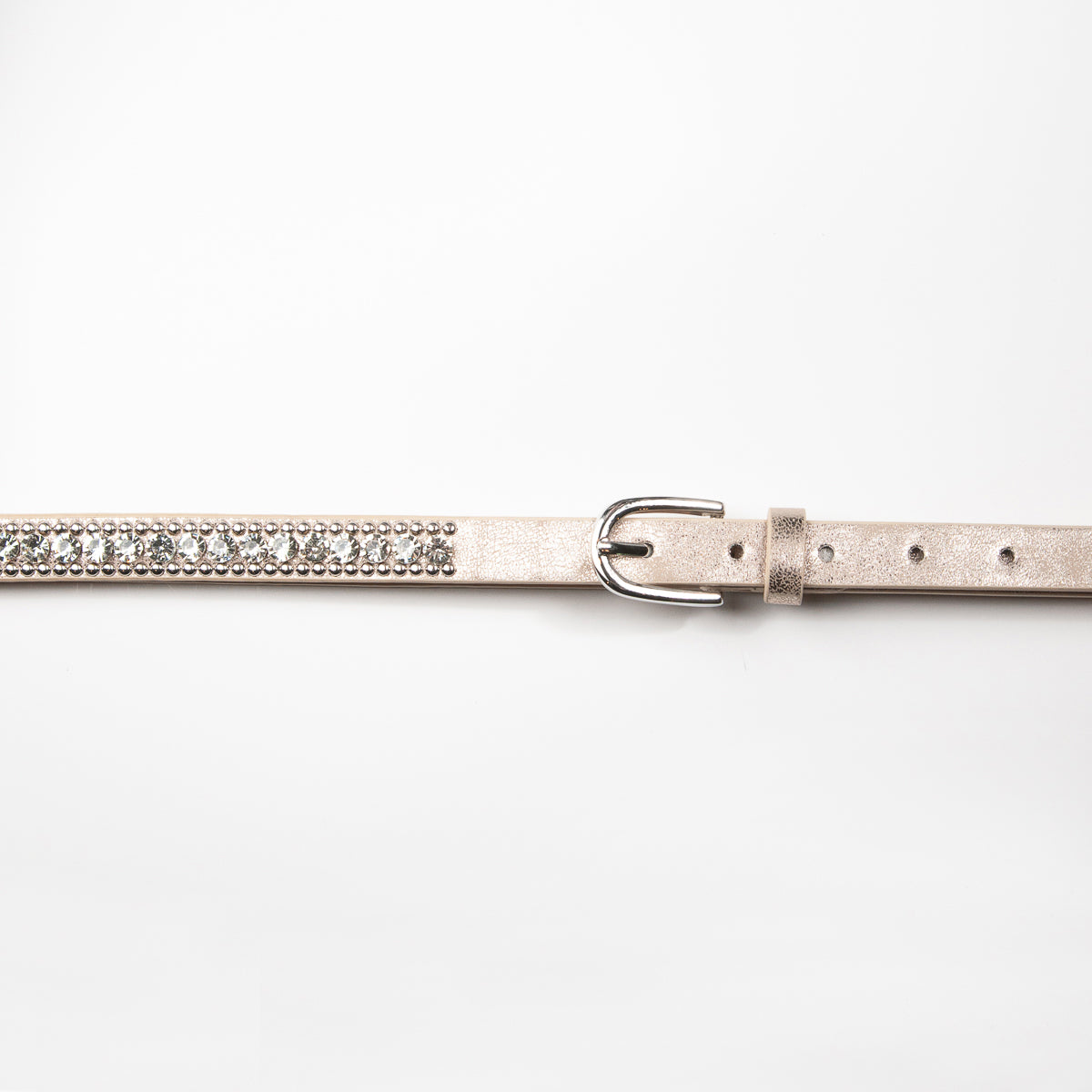 893762 Belte (6 stk) Smalt belte med nagler og strass stener - gull