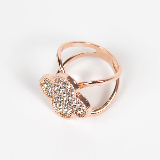 894862 Skjerf , Skjerf ring blomst med strass stener - gull