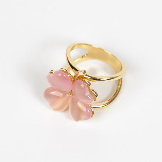 895136 Skjerf - skjerf ring firkløver rosa