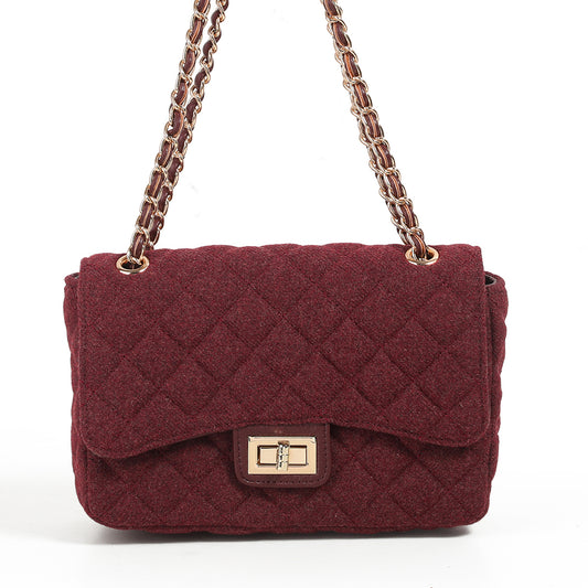 896022 Veske DAISY clutch  - filt burgunder