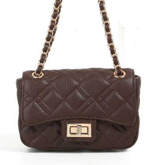 896111 Veske EVITA  liten clutch  - mørk brun