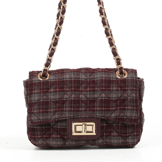 896122 Veske EVITA  liten clutch  - burgunder rutet