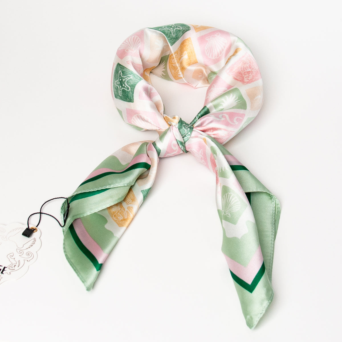 896158  Skjerf, Lite skjerf lys grønn mønstermix - lys grønn