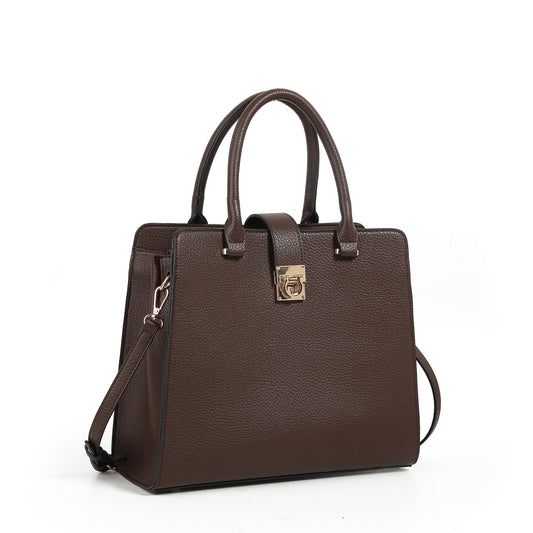 896411 Veske SIDSEL håndveske med flip - brun