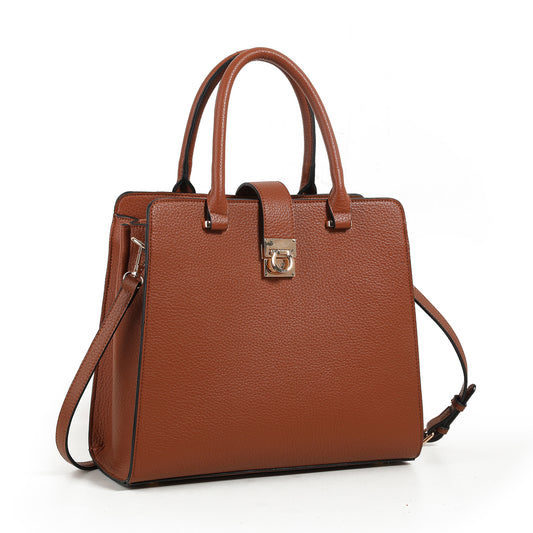 896415 Veske SIDSEL håndveske med flip - cognac