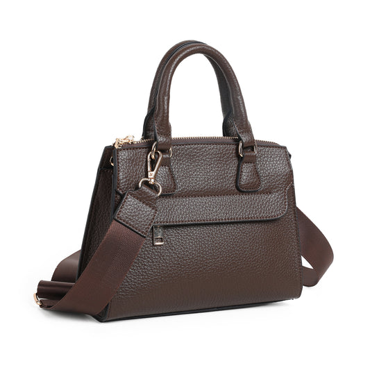 896611 Veske KAT liten håndveske med frontlomme - brun