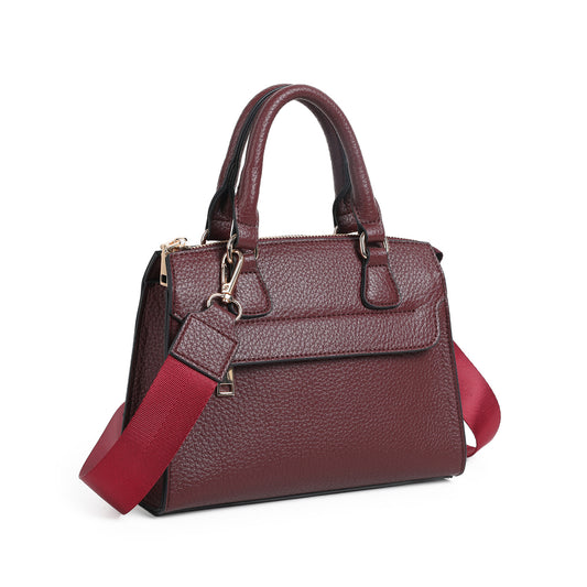 896621 Veske KAT liten håndveske med frontlomme - burgunder