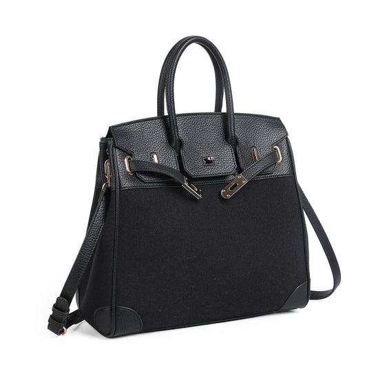 896701 Veske KENZA shopper med buckle - svart