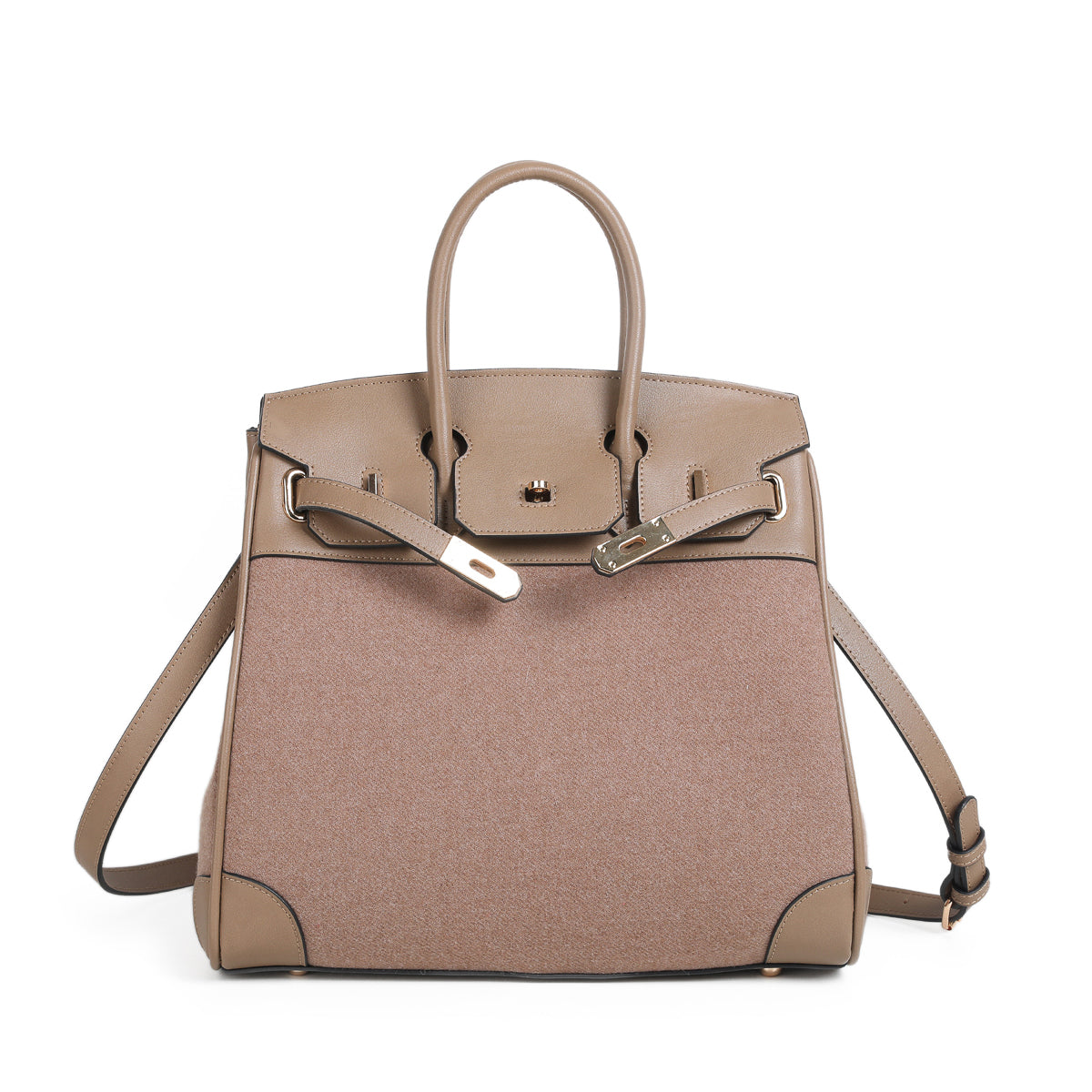 896707 Veske KENZA shopper med buckle - beige