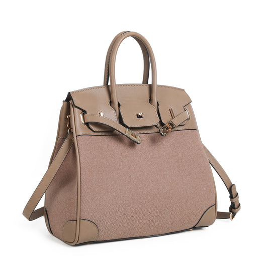 896707 Veske KENZA shopper med buckle - beige