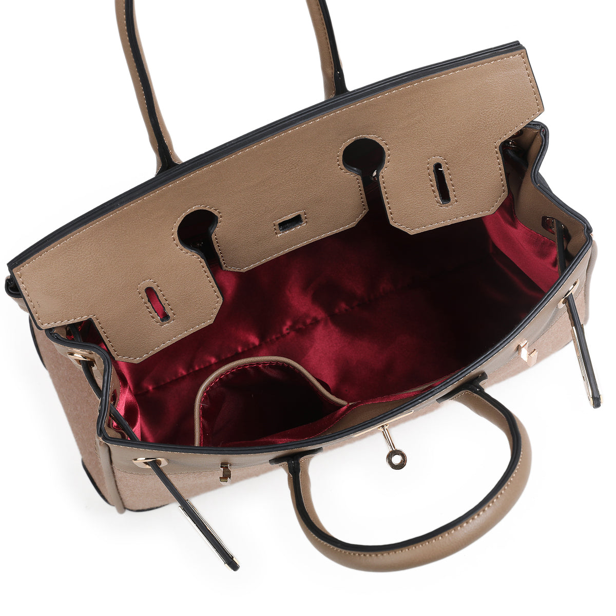 896707 Veske KENZA shopper med buckle - beige
