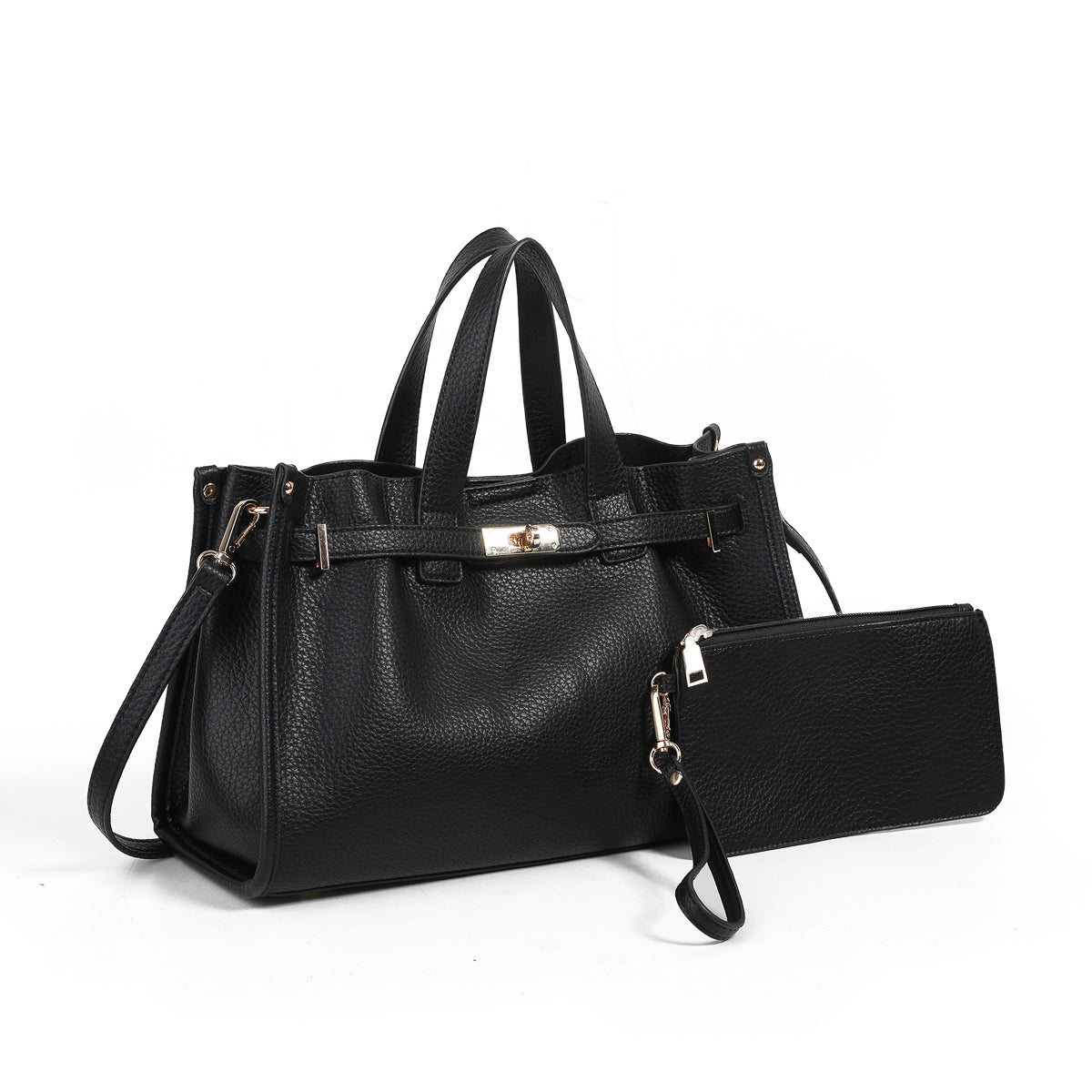 896801 Veske KRISTINE håndveske med buckle - svart