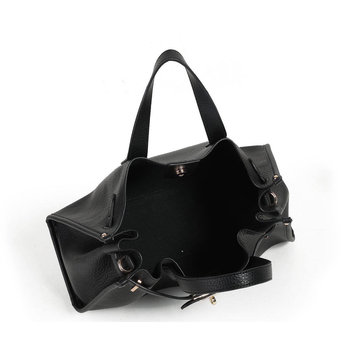 896801 Veske KRISTINE håndveske med buckle - svart