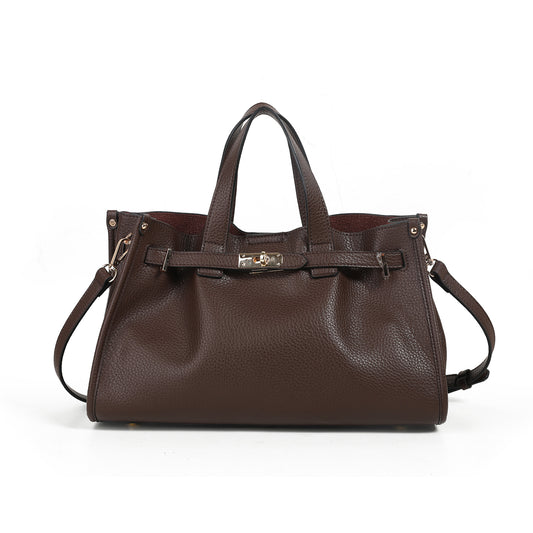 896811 Veske KRISTINE håndveske med buckle - brun