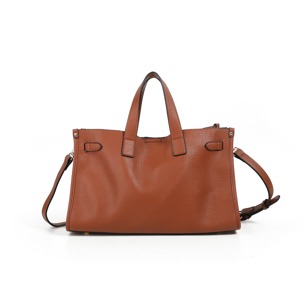896815 Veske KRISTINE håndveske med buckle - cognac
