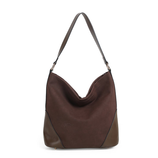 897311 Veske KJERSTI crossveske semsket look  - brun