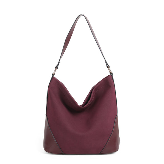 897321 Veske KJERSTI crossveske semsket look  - burgunder