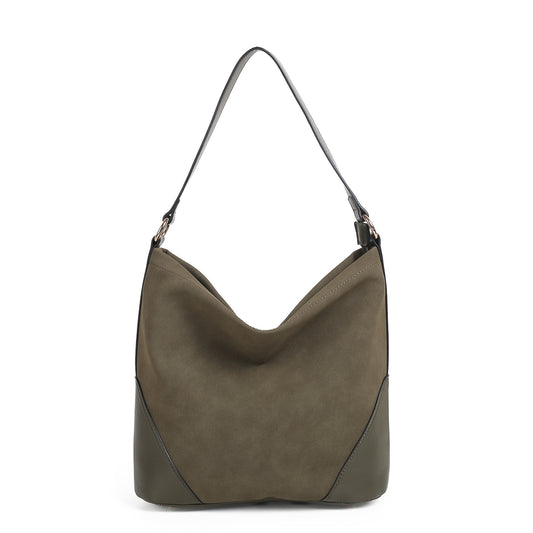 897350 Veske KJERSTI crossveske semsket look  - olivengrønn