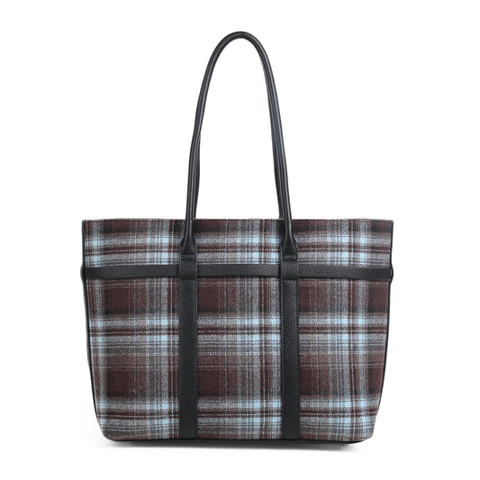 897212 Veske KARI shopper - brun rutet