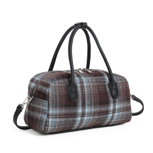 897412 Veske KARINE bag -brun rutet