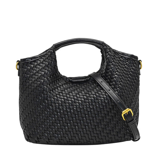 898301 Vesker, KAYA Liten flette shopper - svart