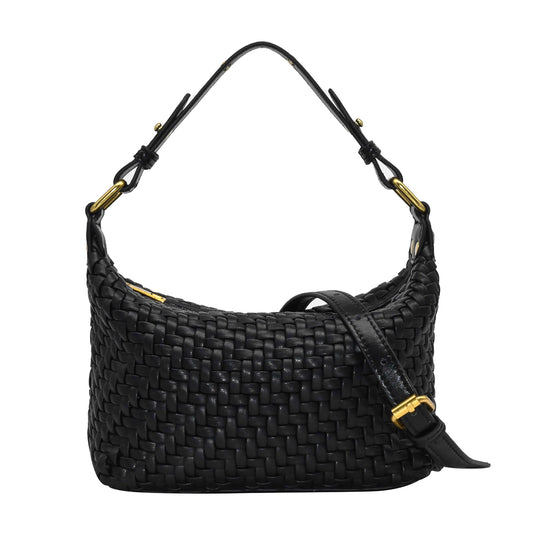 898401 Vesker, KATJA  flette mini bag - svart