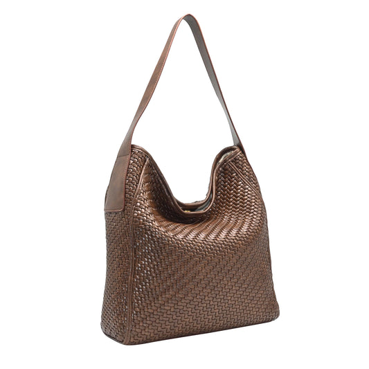 898511 Vesker, KALA flettet bag - brun