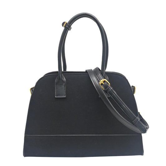 898801 Vesker, KINE bowler bag i semsket look - svart