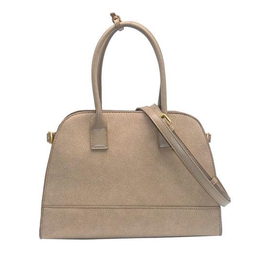 898805 Vesker, KINE bowler bag i semsket look - beige