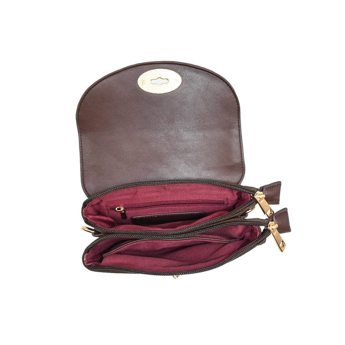 899011 Vesker, DANIELLE clutch i semsket look - brun