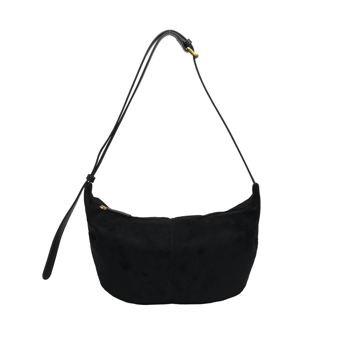 899201 Vesker, KAMILLA bananabag i semsket look - svart