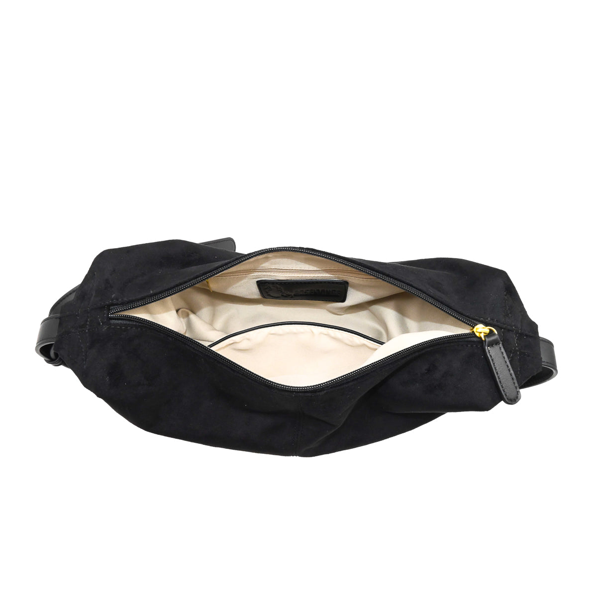 899201 Vesker, KAMILLA bananabag i semsket look - svart