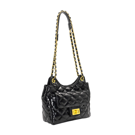 899901 Vesker, KELLY håndveske shiny - svart