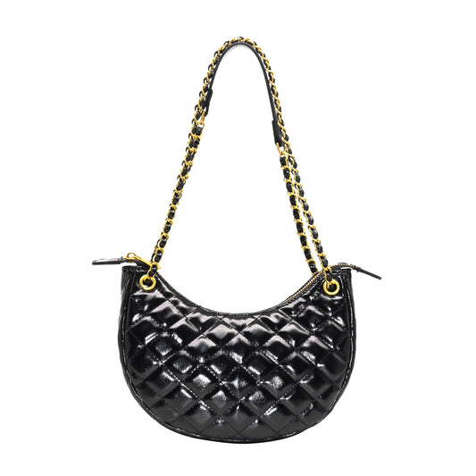 900001 Vesker, KENNEDY oval håndveske shiny - svart