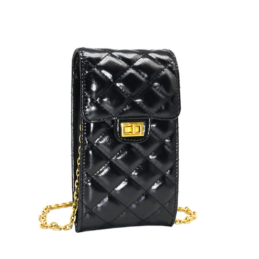 900101 Vesker, KRIS mobilveske shiny - svart