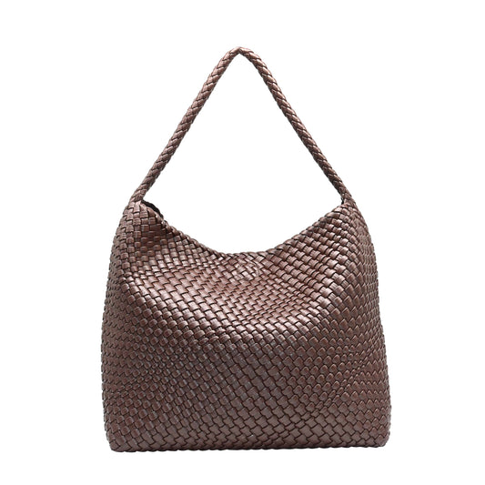 900311 Vesker, KATE flette shopper - brun