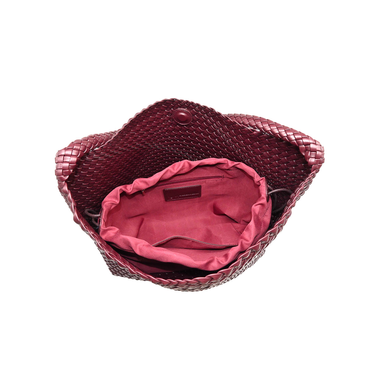 900321 Vesker, KATE flette shopper - burgunder