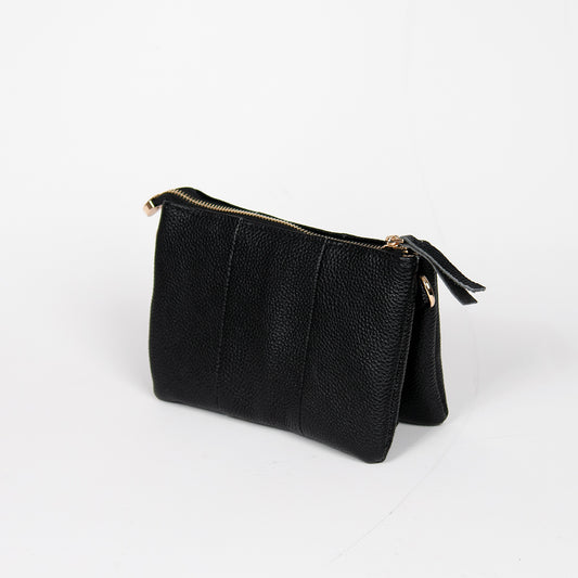901301 Veske, Skinnveske clutch - svart