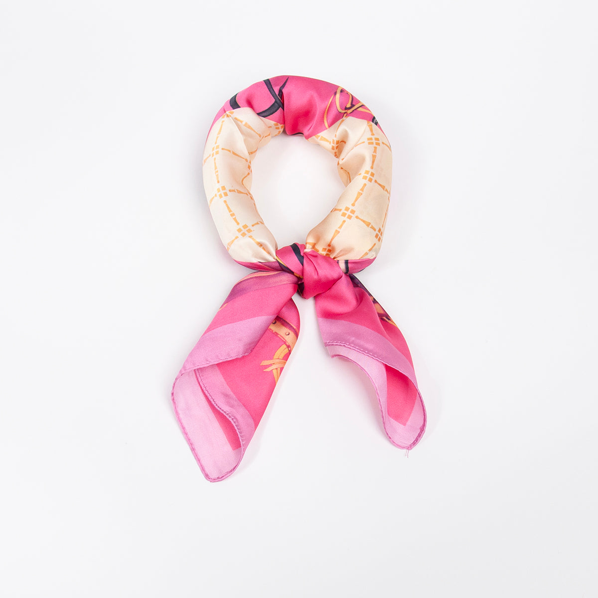 903332  Skjerf, Lite skjerf chain print - pink