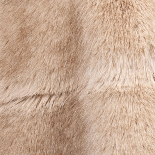 904905 Fuskpels, Vest med stor krage   - beige