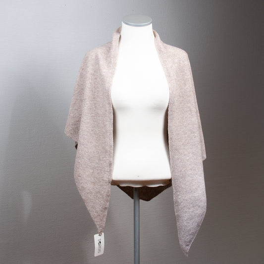 906305 Skjerf, Stort trekant skjerf 10% ull - beige