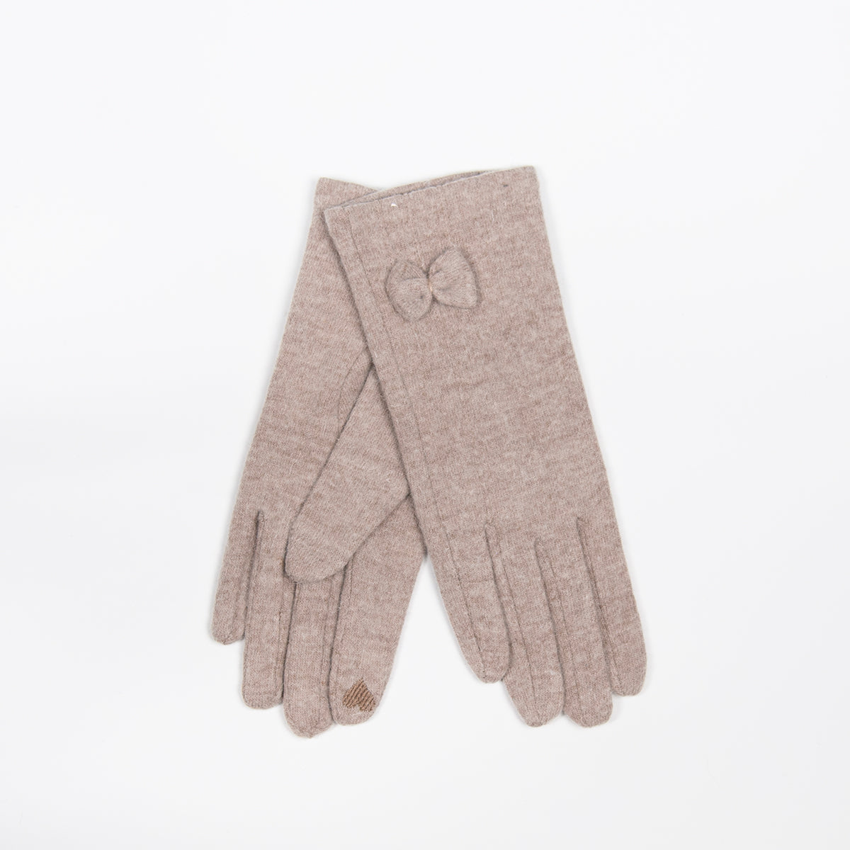 906705 Vanter Ullvanter med sløyfe - beige