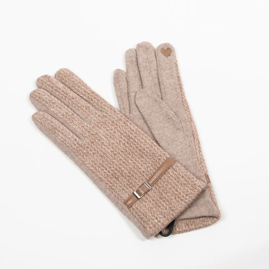 906805 Vanter Ullvanter med spenne - beige
