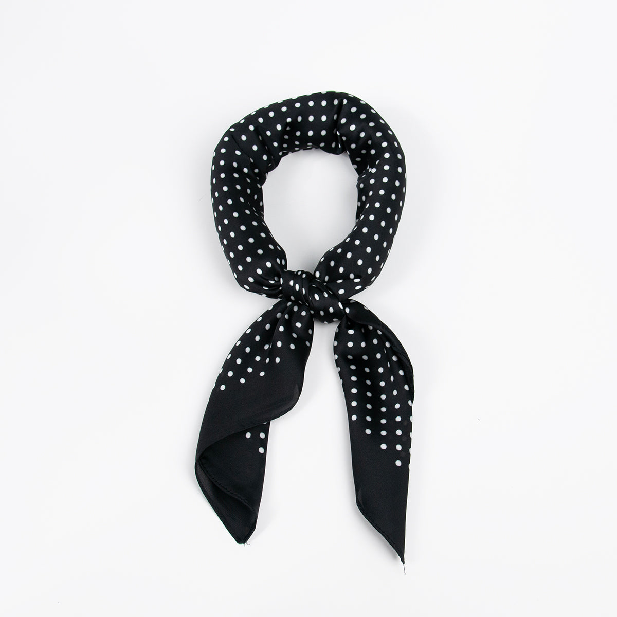 909301  Skjerf, Lite skjerf små prikker - svart/hvit