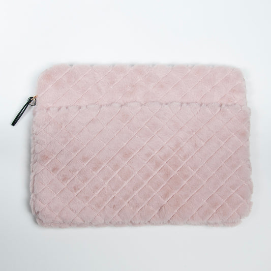 910436 Veske, Pc-cover fuskpels - rosa