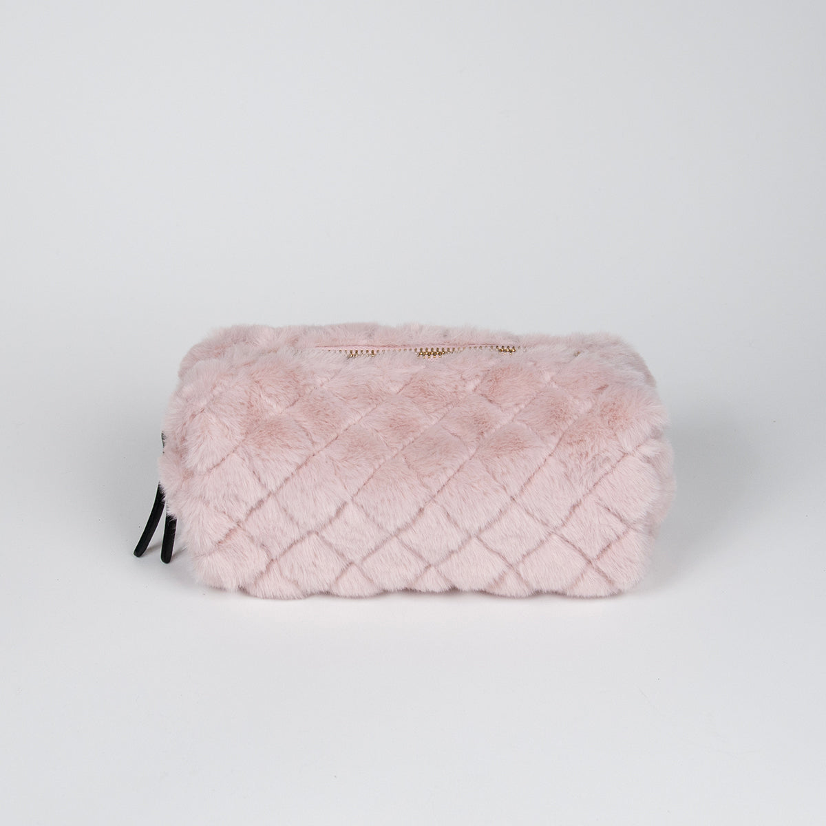 910636 Veske, Liten makeup-bag fuskpels - lys rosa