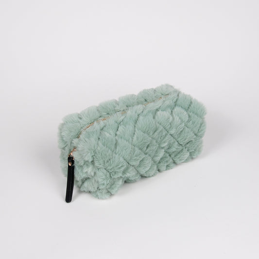 910658 Veske, Liten makeup-bag fiuskpels - lys grønn