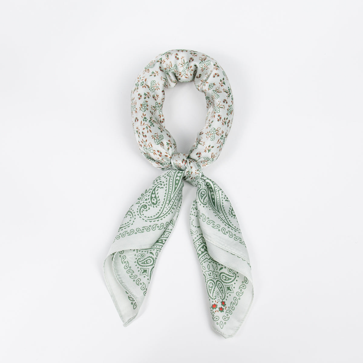 910850  Skjerf, Lite skjerf bandana print - grønn