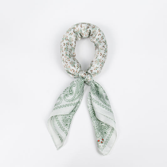 910850  Skjerf, Lite skjerf bandana print - grønn